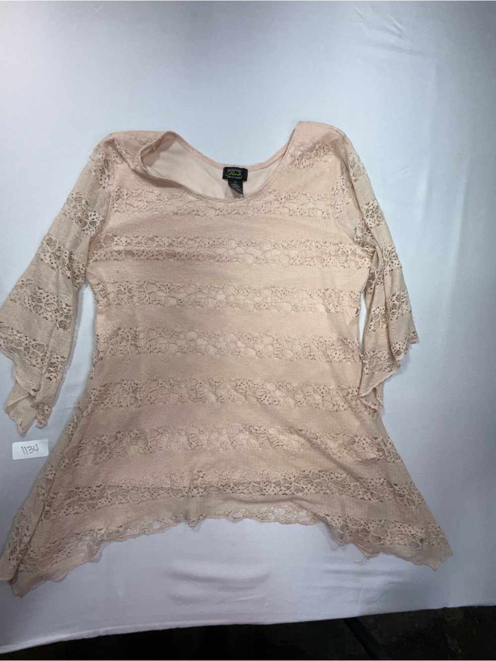 Ford Blush Lace Tunic Top